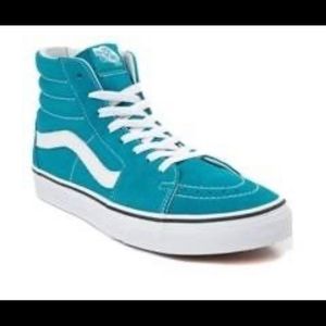Teal sk8 high top Vans